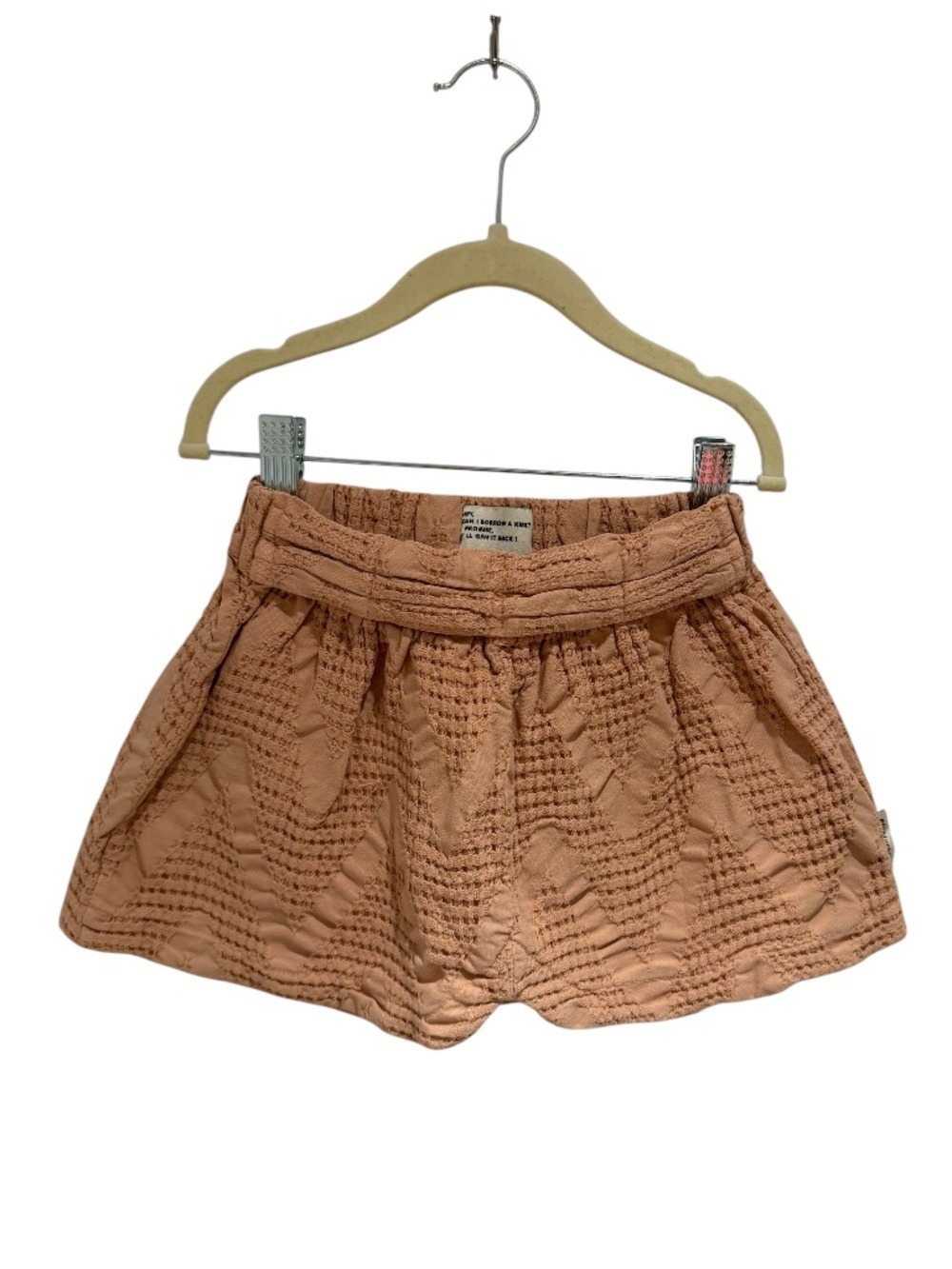 PIUPIUCHICK blush/dusty pink textured mini skirt - size 4